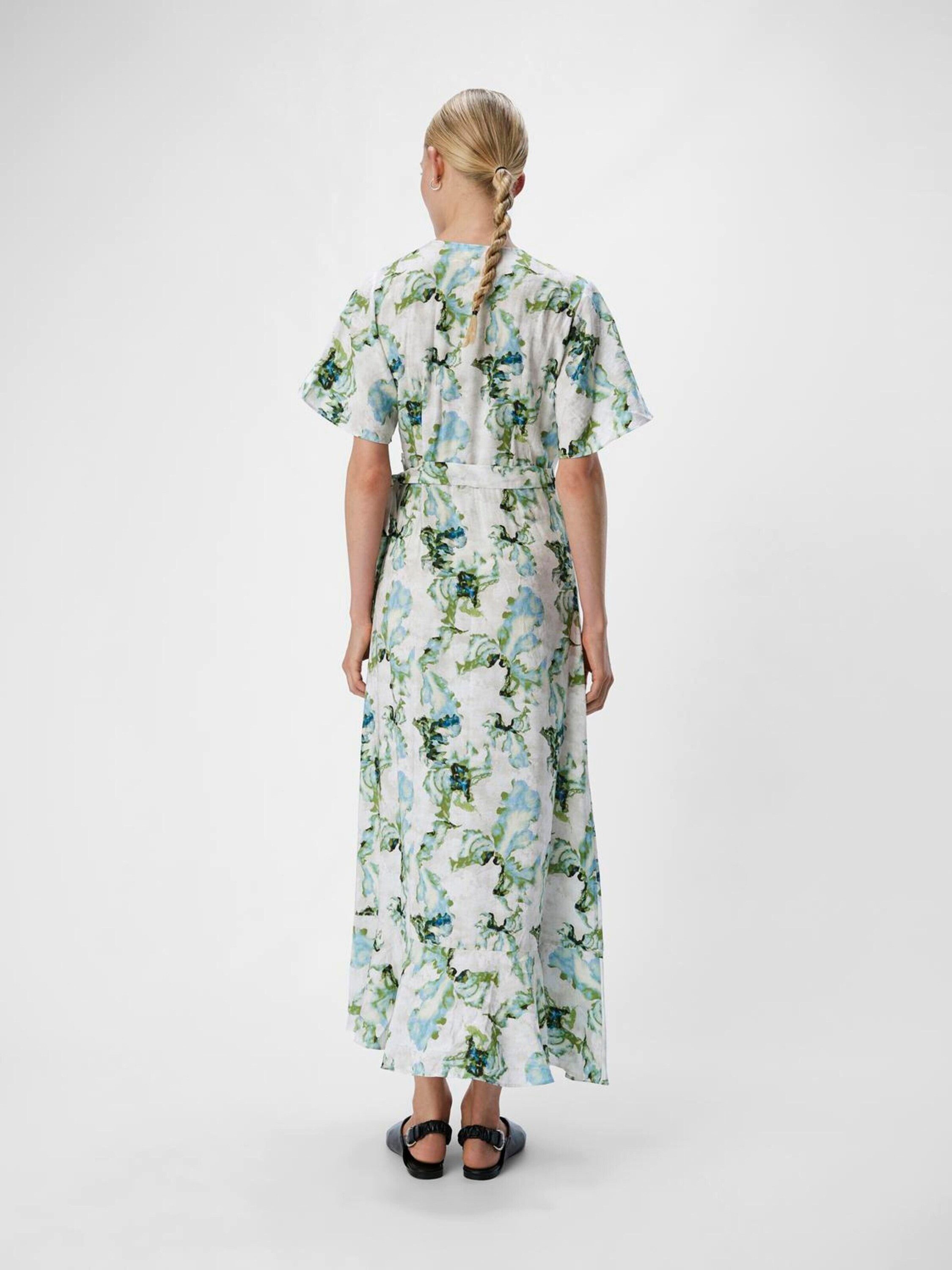 Object Maxikleid OBJIdda Papaya (1-tlg) Wickel-Design