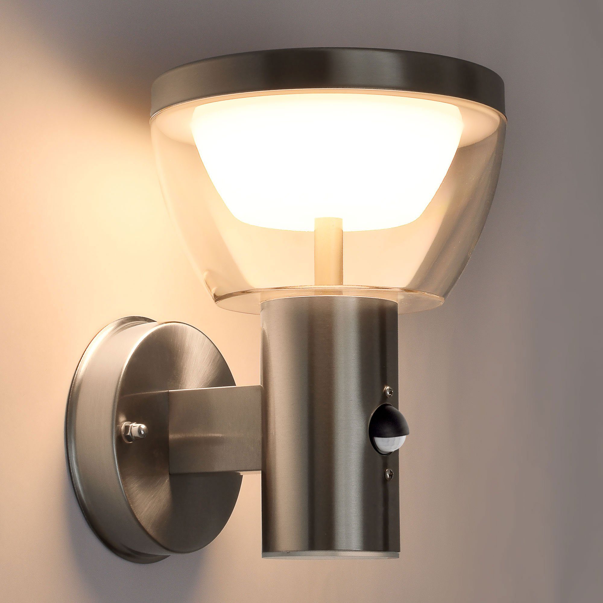 Maxkomfort Außen-Wandleuchte Wandleuchte 309A, mit Bewegungsmelder, LED fes günstig online kaufen