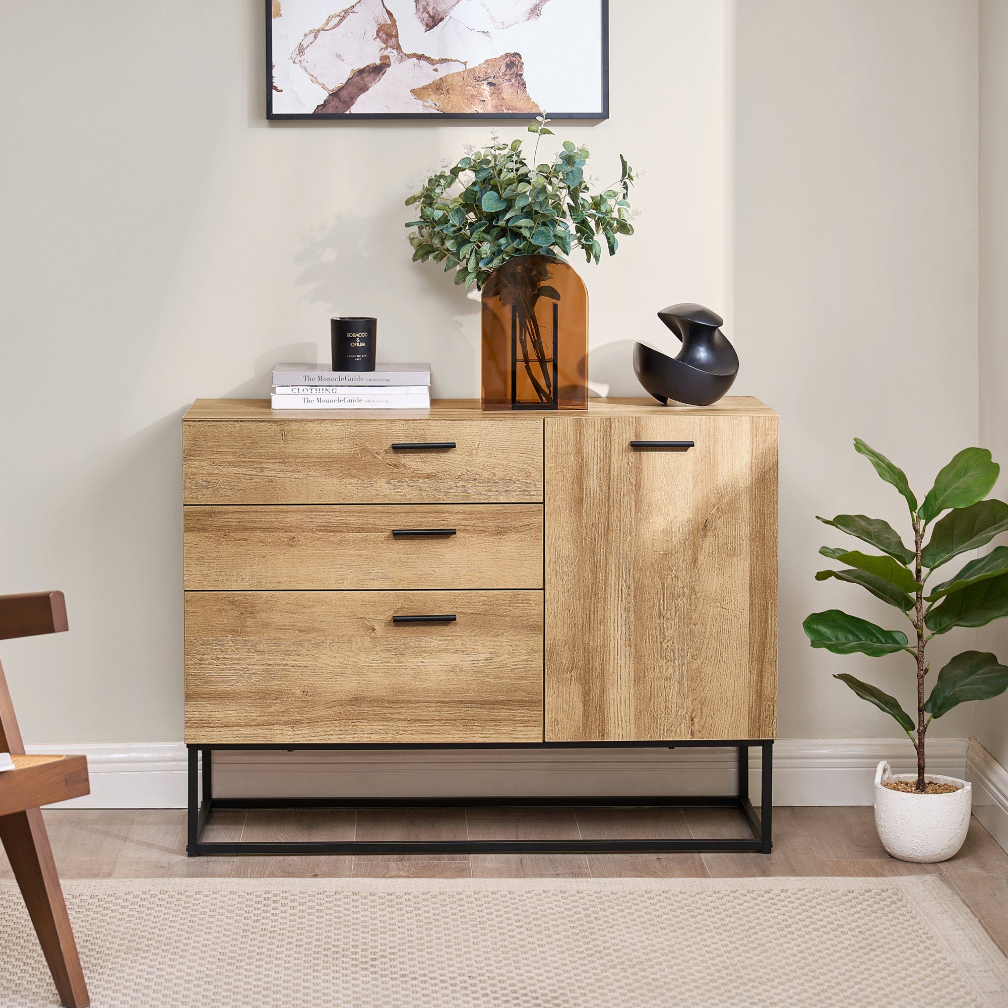 en.casa Sideboard, Orkland Kommode mit einer günstig online kaufen