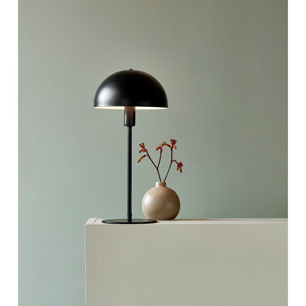Metallgehäuse Leuchtmittel, Design,kuppelförmig,Schwarz skandinavischem Tischleuchte Ellen, Nordlux ohne im