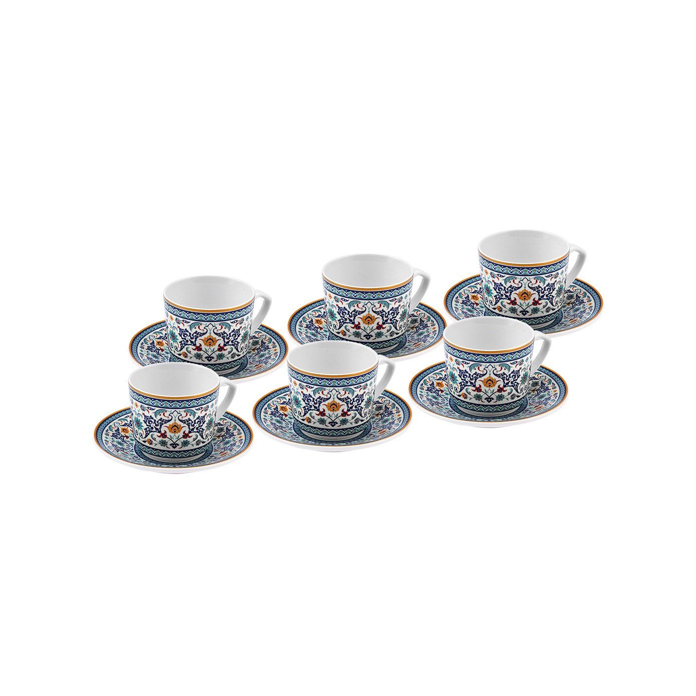 Karaca Kaffeeservice Beylerbeyi 6 Personen Кофейные чашки-Set 80 ml - Traditionelles t