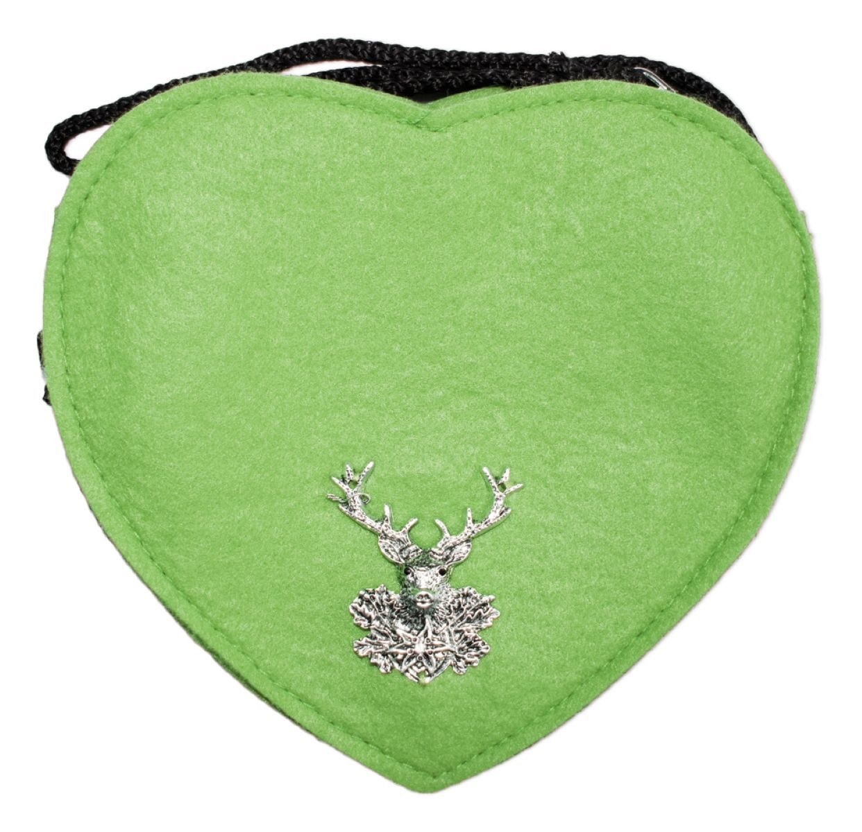 Trachtenland Handtasche Herz aus Filz – Damen Umhängetasche mit Edelweiß Applikation, Verschiedene Farben und Motive