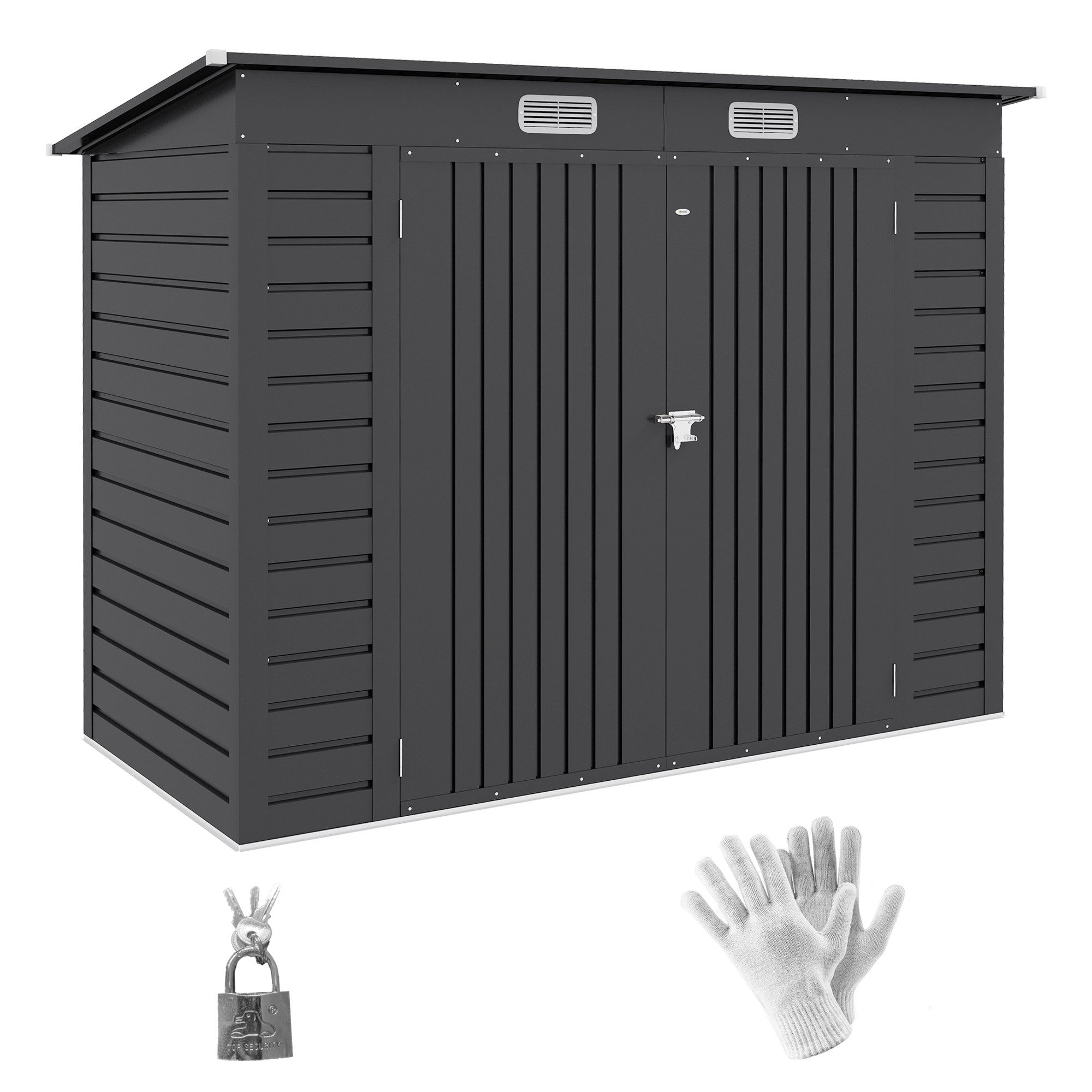 Outsunny Gerätehaus 2,7 m² Geräteschuppen mit günstig online kaufen