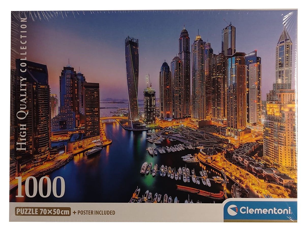 Clementoni® Puzzle Clementoni Puzzle-Set 1000 Teile Dubai Metropole City Skyline Wüste, 1000 Puzzleteile