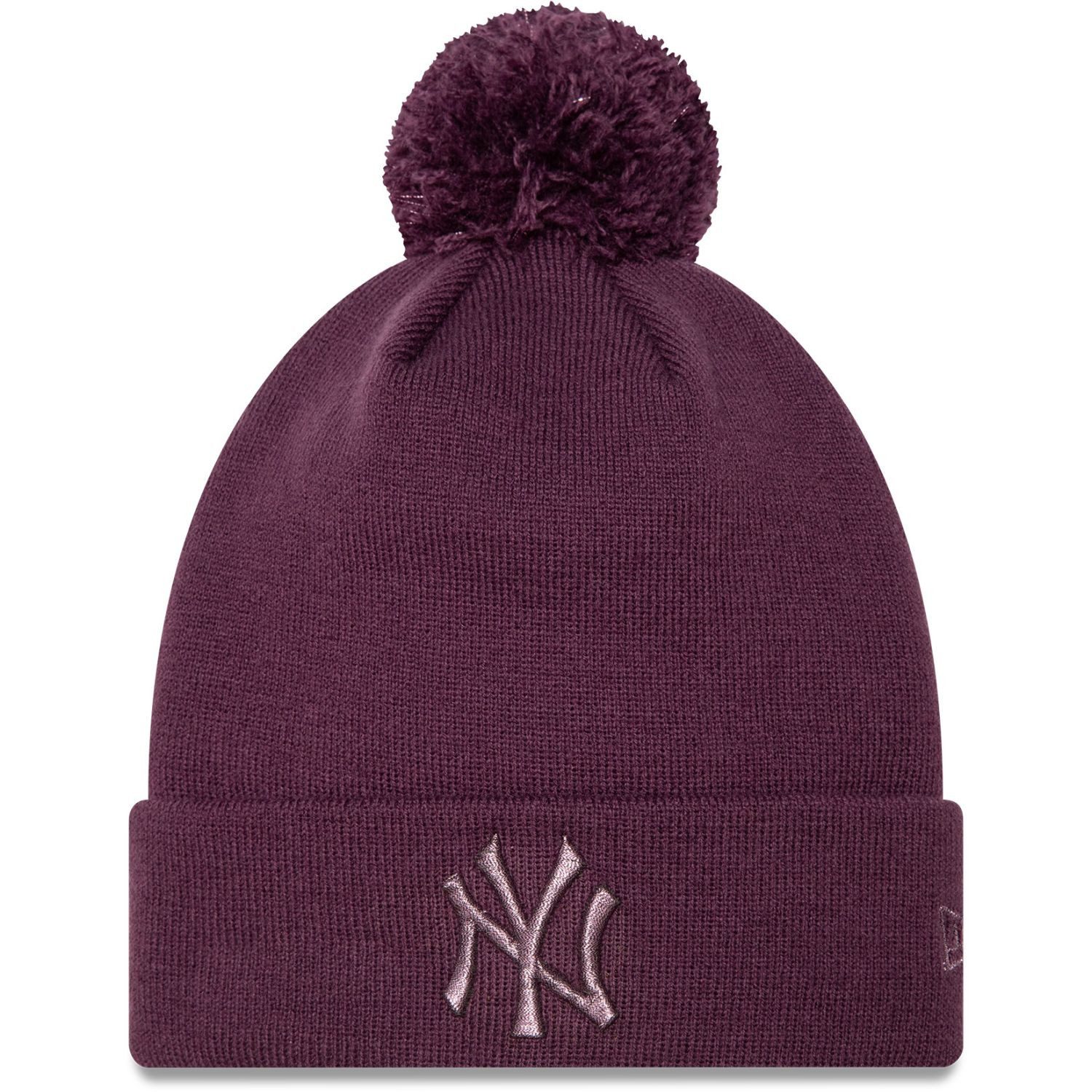 Baseball Cap Bobble METALLIC NY Yankees damson