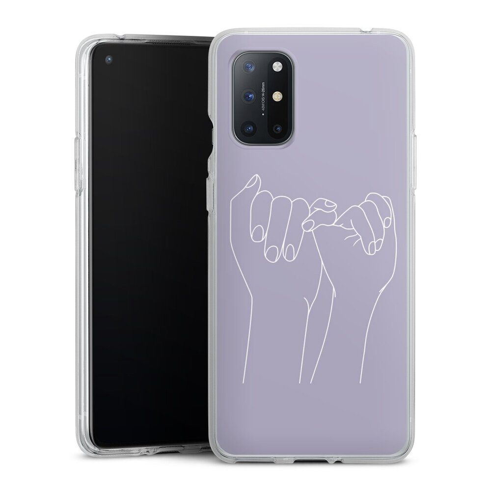 DeinDesign Handyhülle Pinky Promise Line Art, OnePlus 8T Silikon Hülle Bumper Case Handy Schutzhülle