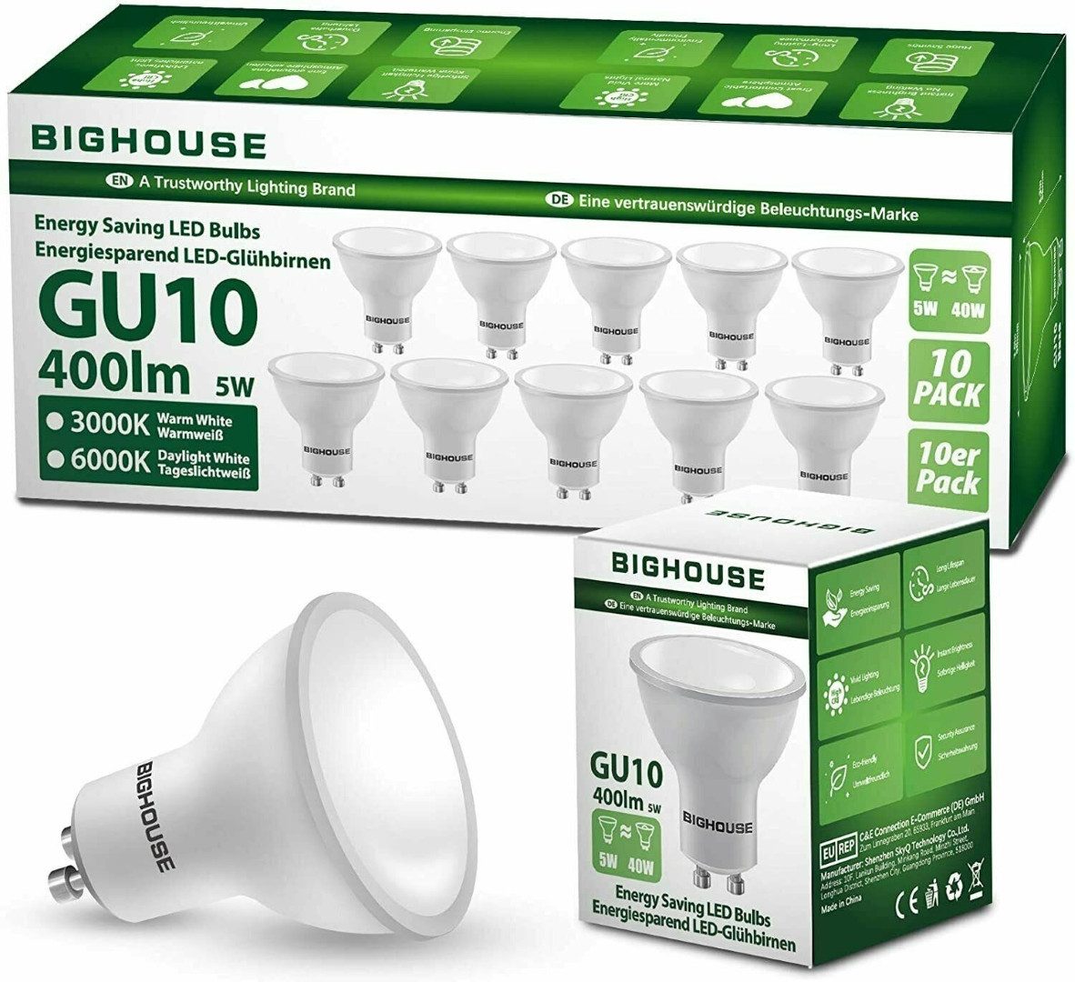 BIGHOUSE LED-Leuchtmittel GU10 LED Birnen - günstig online kaufen