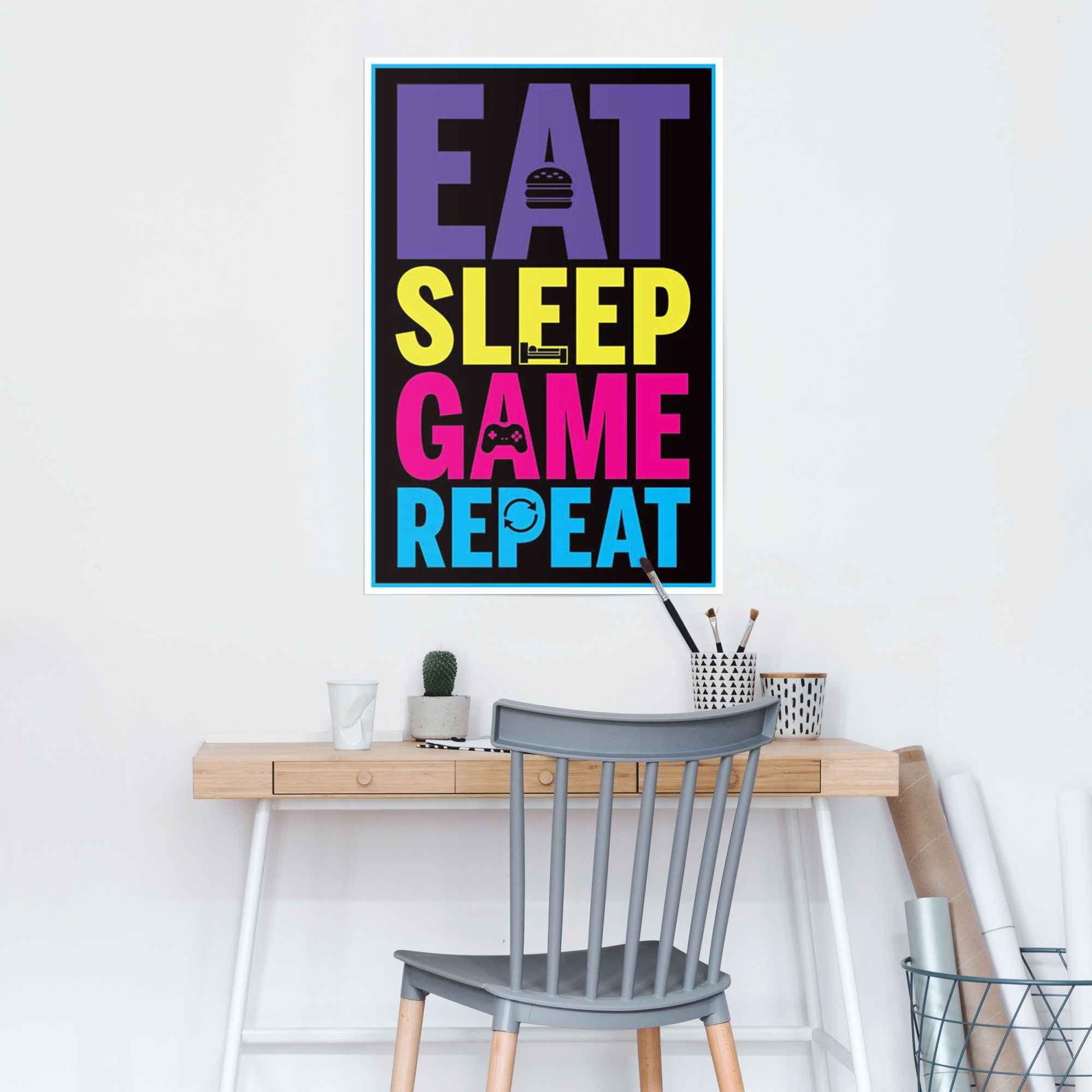 Reinders! Poster Eat sleep game St) repeat, (1