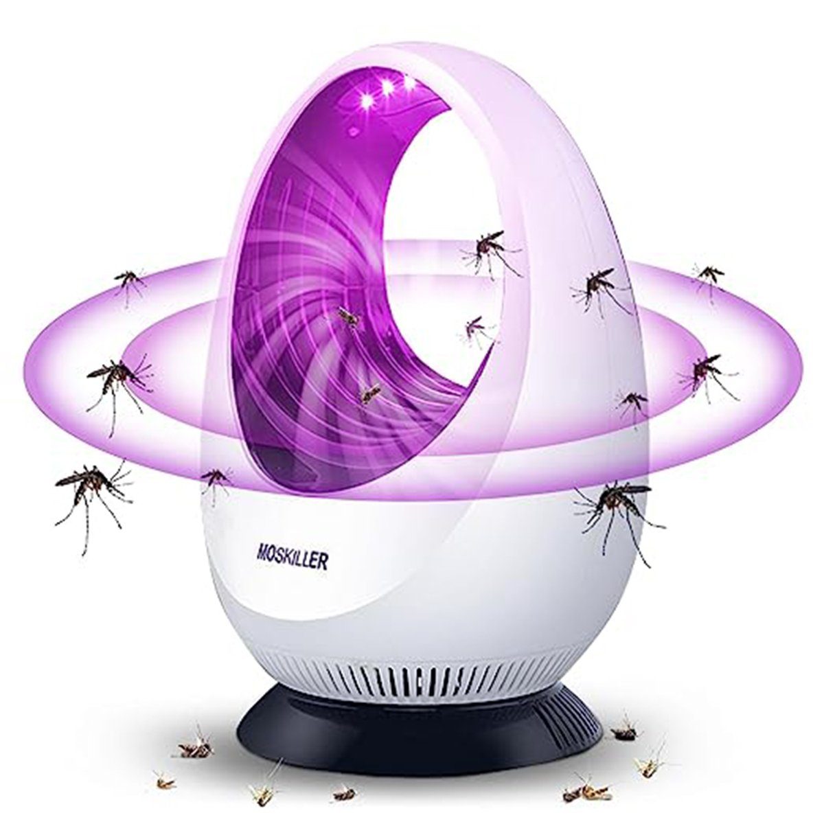 Insektenvernichter Für Küche Schutz 360°UV Licht Schlafzimmer Insektenvernichter Mückenlampe USB, Insekten autolock Büro Gärten Innen Insektenfalle