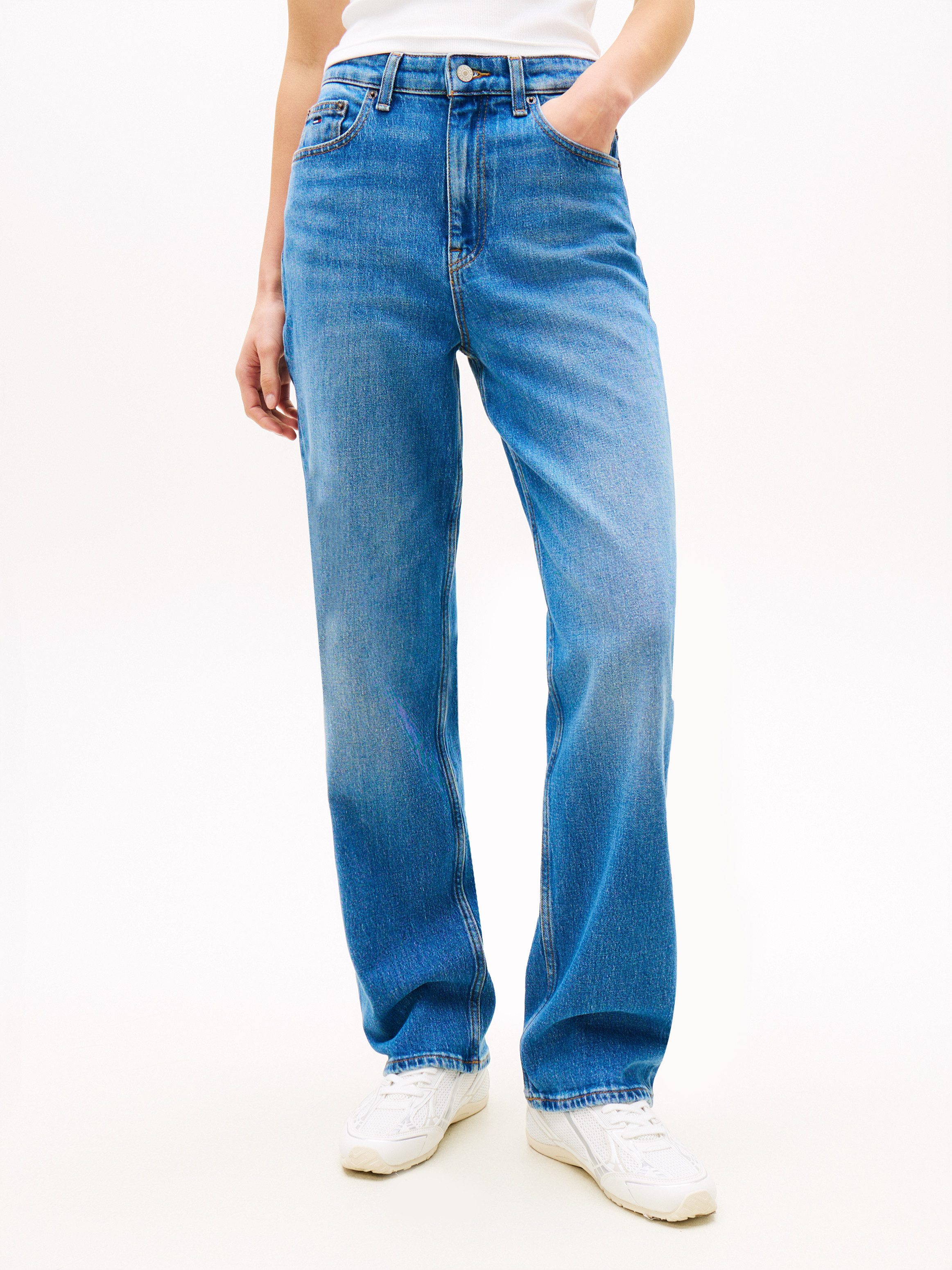 Tommy Jeans Straight-Jeans LAYLA HR SLIM STR High Waist, Baumwoll-Qualität