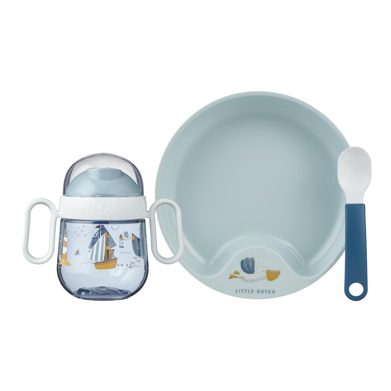 Elastomere, Mio Bay Mepal Tritan Polypropylen, 3er Kindergeschirr-Set Babygeschirr Sailors Set (3-tlg), Thermoplastische Silikon,