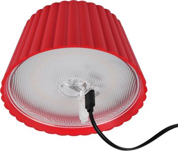 TRIO Leuchten LED Außen-Stehlampe SUAREZ, Dimmfunktion, USB-Ladefunktion, LED fest integriert, Warmweiß, Outdoor Akku Stehleuchte 123 cm, Touch-Dimmer, USB-C Anschluss, IP44