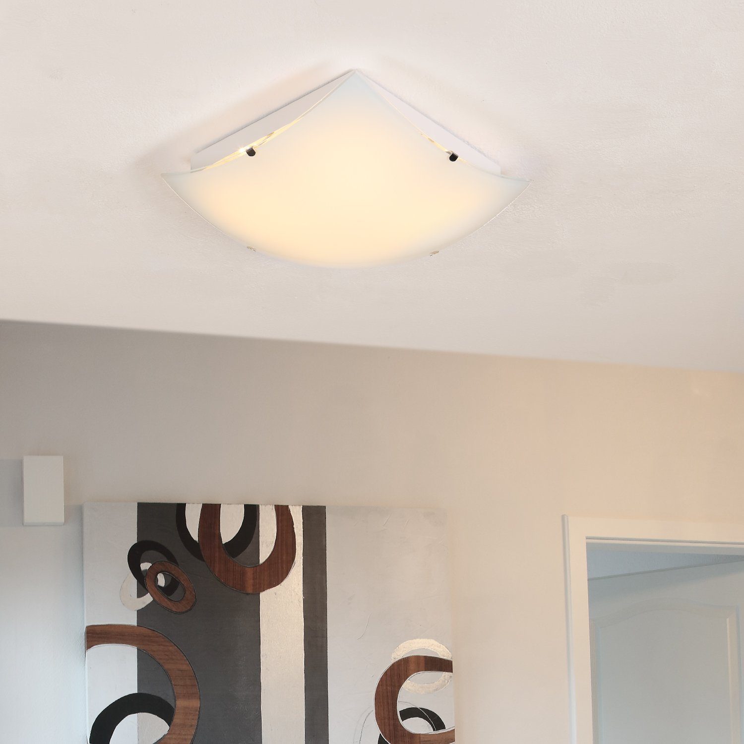 Home4Living LED Deckenleuchte Deckenlampe 15W Weiß Wohnzimmerlampe Deckenleuchten Lampe, inkl. Leuchtmittel, Dekorativ – Bild 5 von 5