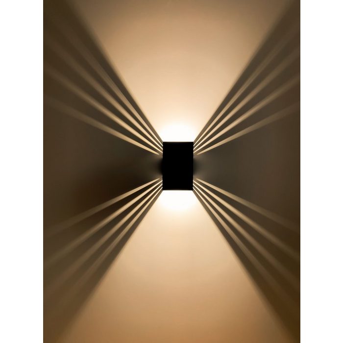 SpiceLED LED Außen-Wandleuchte ShineLED-Outdoor Warmweiß (2700 K) LED fest integriert Warmweiß 12 Watt Lichtfarbe warmweiß dimmbar indirekte Beleuchtung mit Schatteneffekt Up & Down Licht