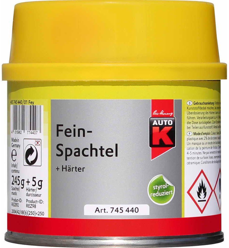 Auto-K Breitspachtel Auto-K Feinspachtel + Härter 250g