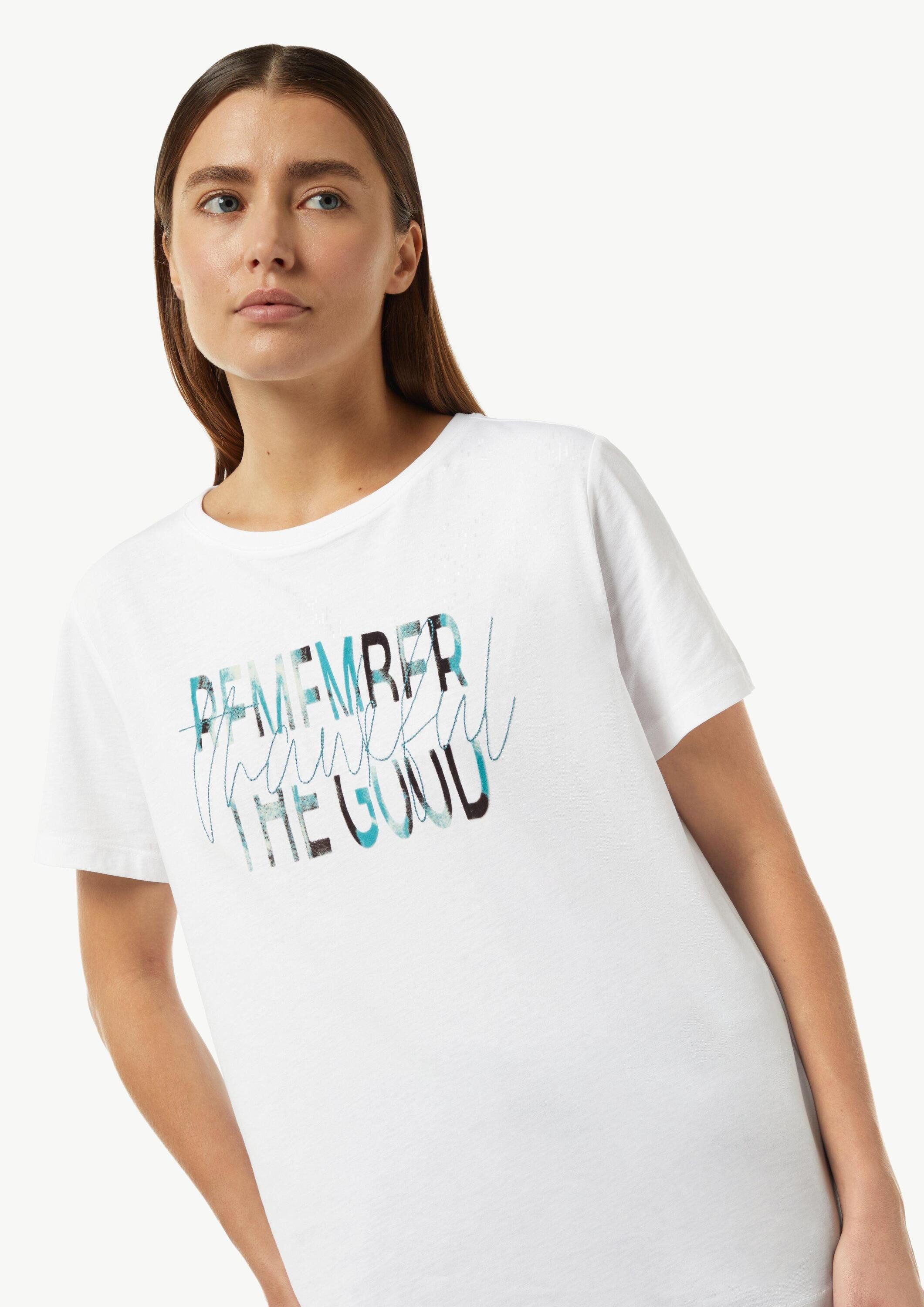 comma Kurzarmshirt T-Shirt T-Shirt mit Artwork