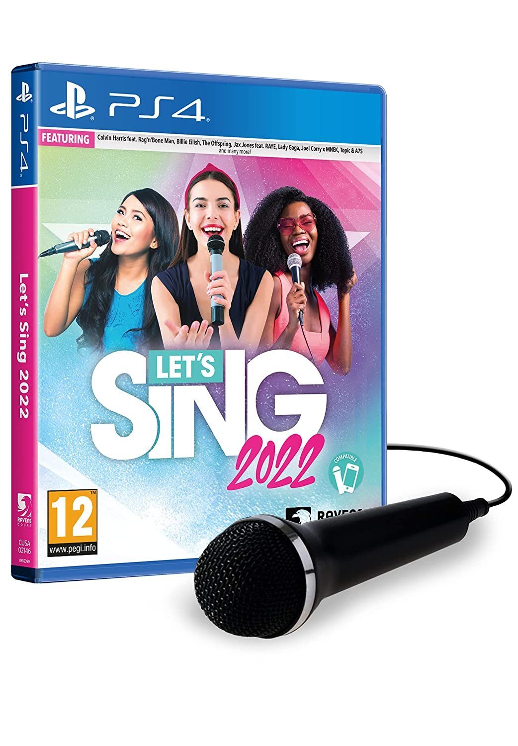 PS4 Let`s Sing 2022 inkl. Mikrophon PlayStation 4, Mikrofon ist im Set  enthalten.