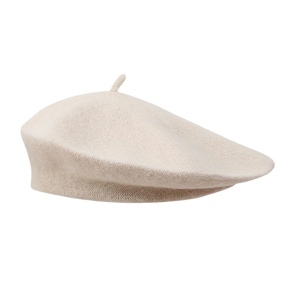 Coonoor Baskenmütze Französischer Stil Barett, Damen Baskenmütze, Klassishe Barett Ganzjährig tragbar,Einheitsgröße( 56-58cm)