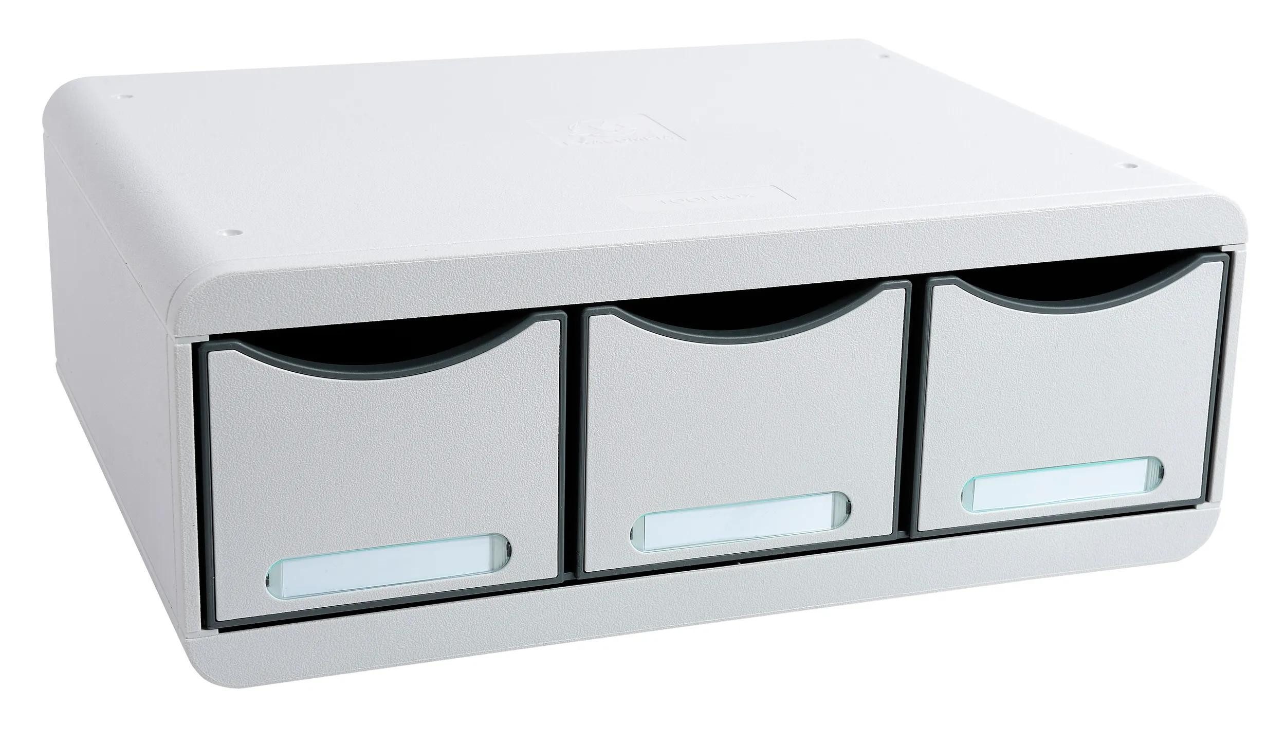 Schubladenbox Ecobox 228697D A4+ 4Schübe offen grgn 9002493423367 Exacompta