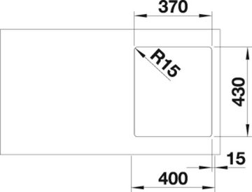 Blanco Küchenspüle ANDANO 340-IF, rechteckig