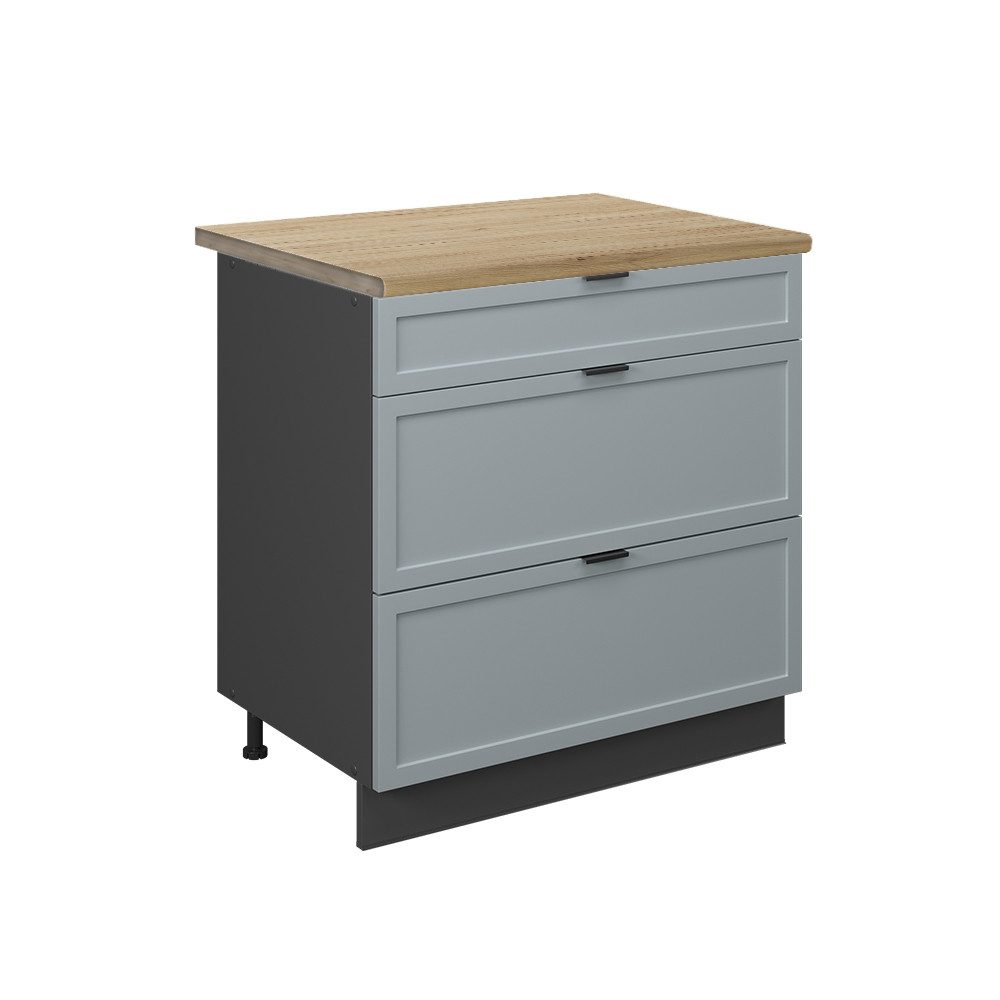 Vicco Unterschrank Fame-Line, Hellblau-grau/Anthrazit, 80 cm günstig online kaufen