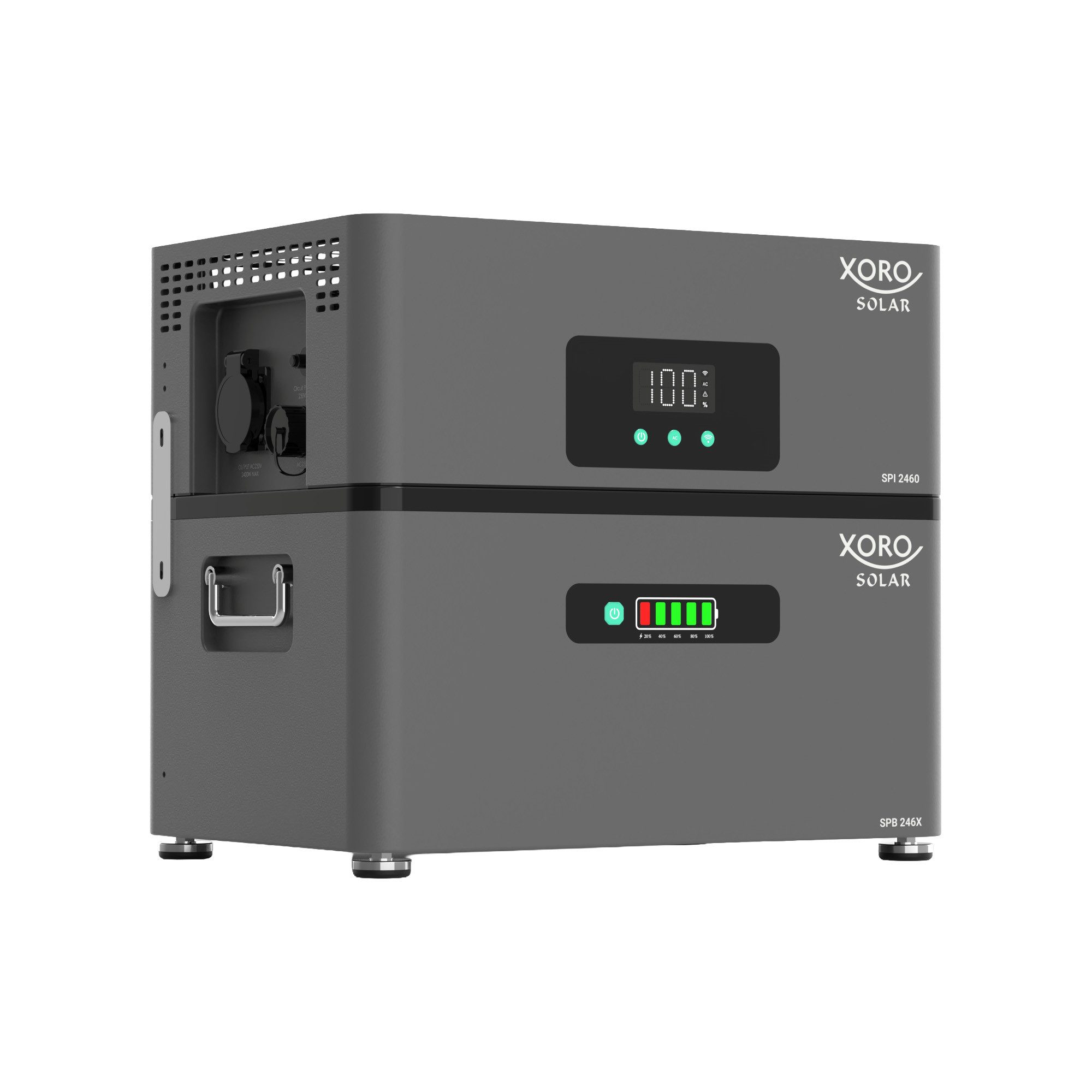 XORO SOLAR ATLAS-D – 2,4 kWh / E – 4,8 kWh / F – 7,2 kWh Stromspeicher (230 V), AC-gekoppelter Solarspeicher für Balkonkraftwerk und Dachanlagen