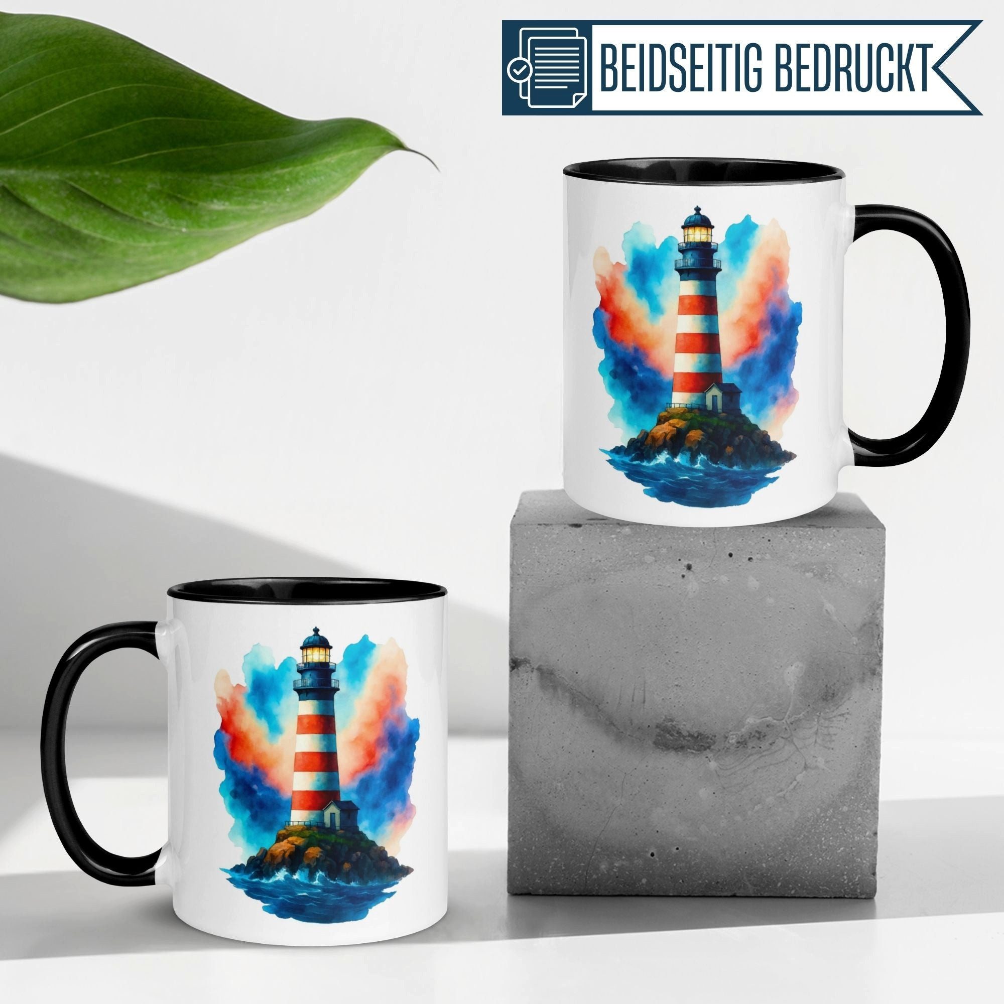 Momentals Tasse Liebe – „Leuchtturm“ – Ich liebe Dich Geschenk Partner Valentinstag, Gratis Versand · Links-&Rechtshänder · Spülmaschinenfest