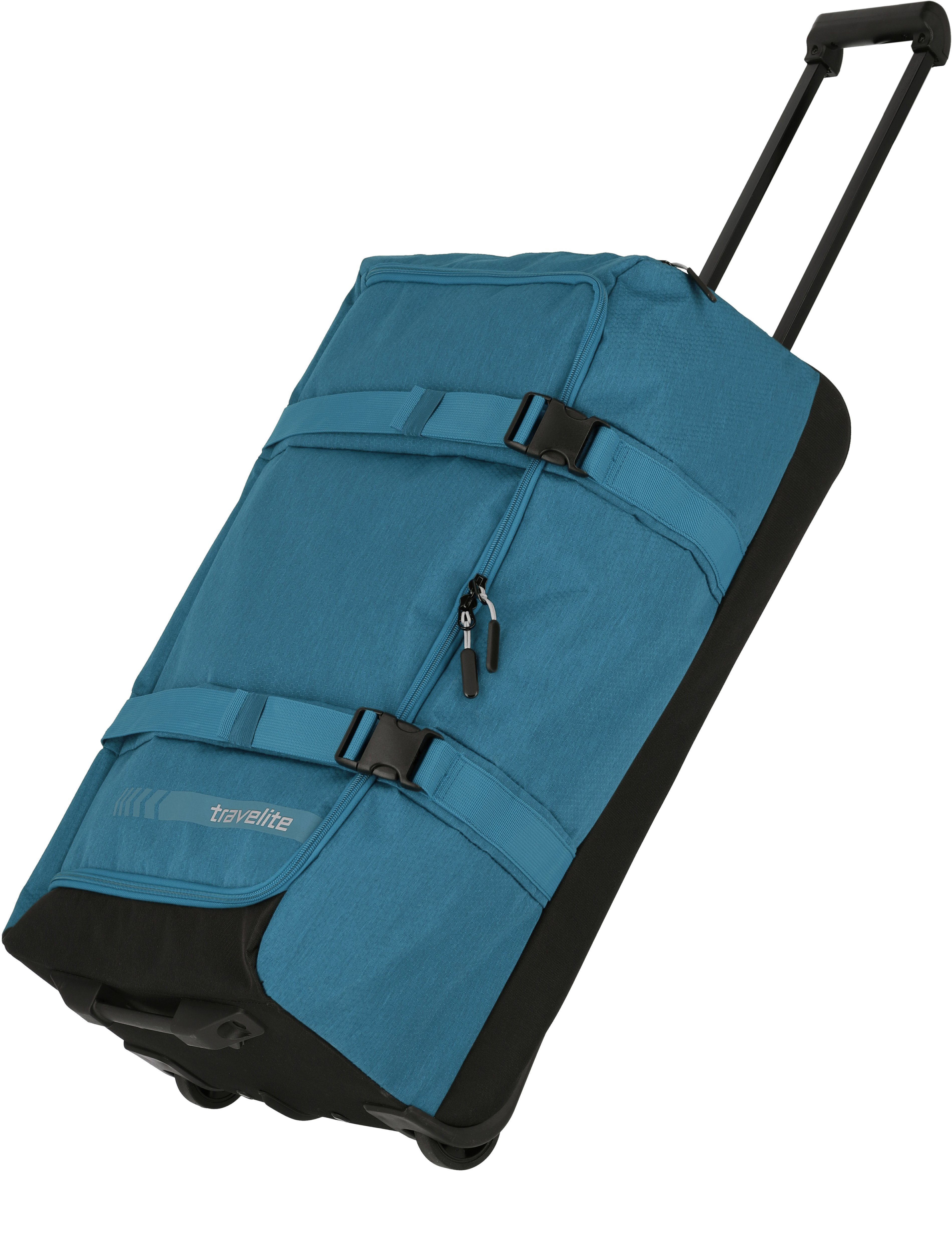 Reisetasche Trolleyfunktion travelite Off cm, petrol L, mit 68 Kick