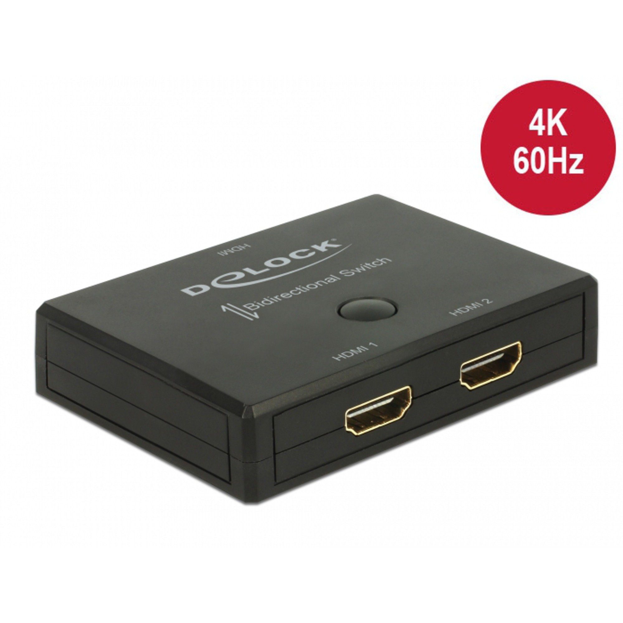 DeLOCK HDMI-Switch 2 - 1 bidirektional 4K 60Hz, Audio- & Video-Adapter