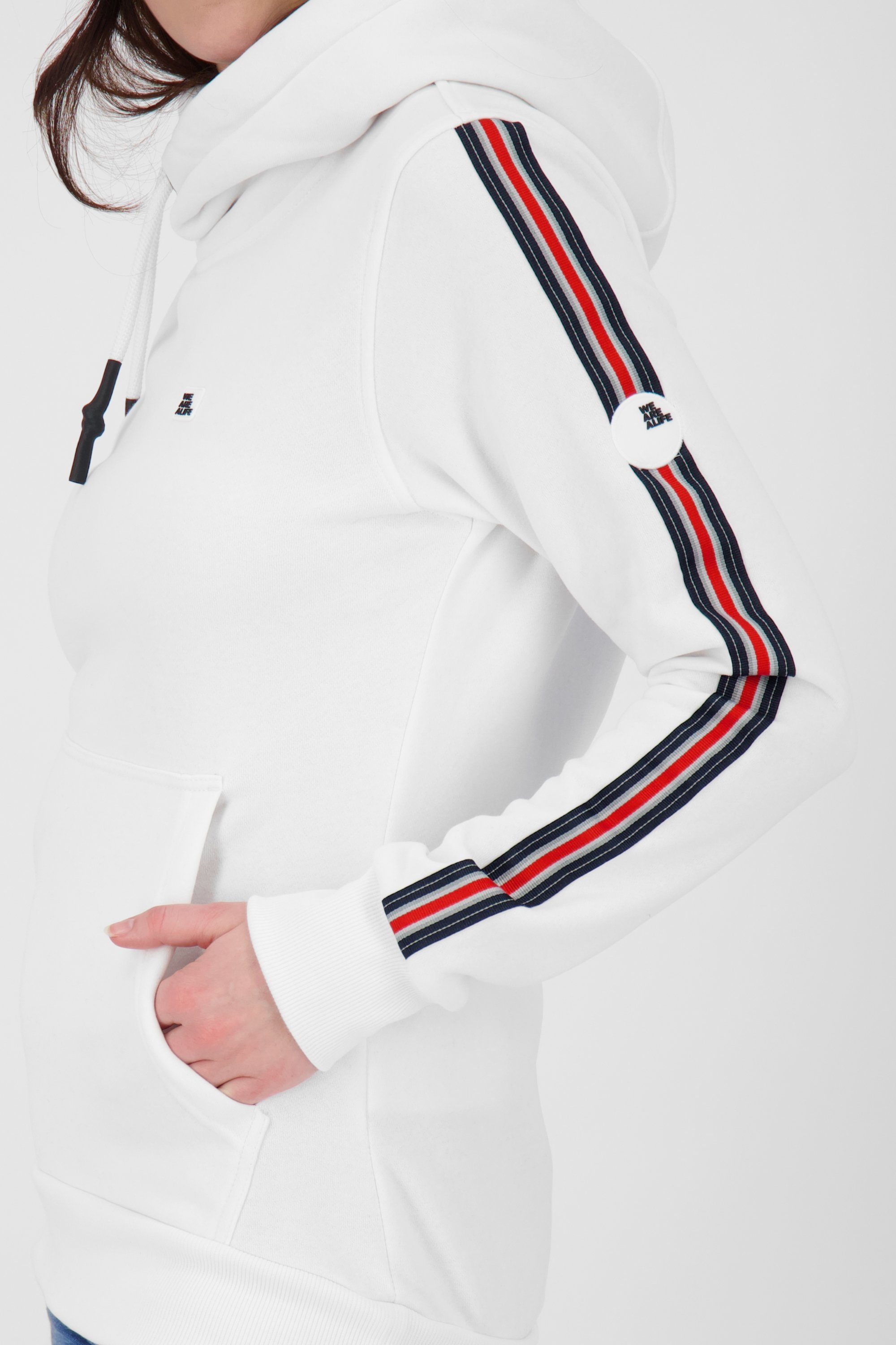 D Alife & SarahAK Sweat white Kapuzensweatshirt, Kickin Sweatshirt Kapuzensweatshirt Damen