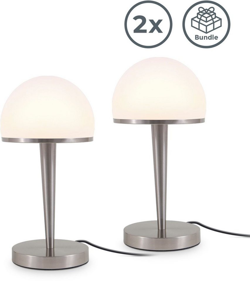 B.K.Licht Tischleuchte, ohne Leuchtmittel, Stoffpad an der Unterseite des  Lampensockels verhindert Kratzer an Ihren Möbeln