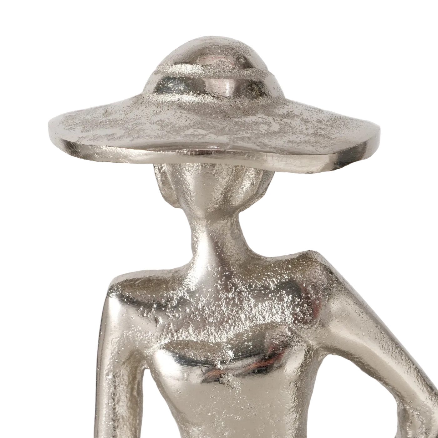 MF Dekofigur Lady Tatjana Elegante Aluminium Figur in Silber – Deko für Innenräume (1 St)