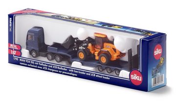 Siku Spielzeug-LKW SIKU Super, MAN mit Tieflader und JCB Radlader (1790)