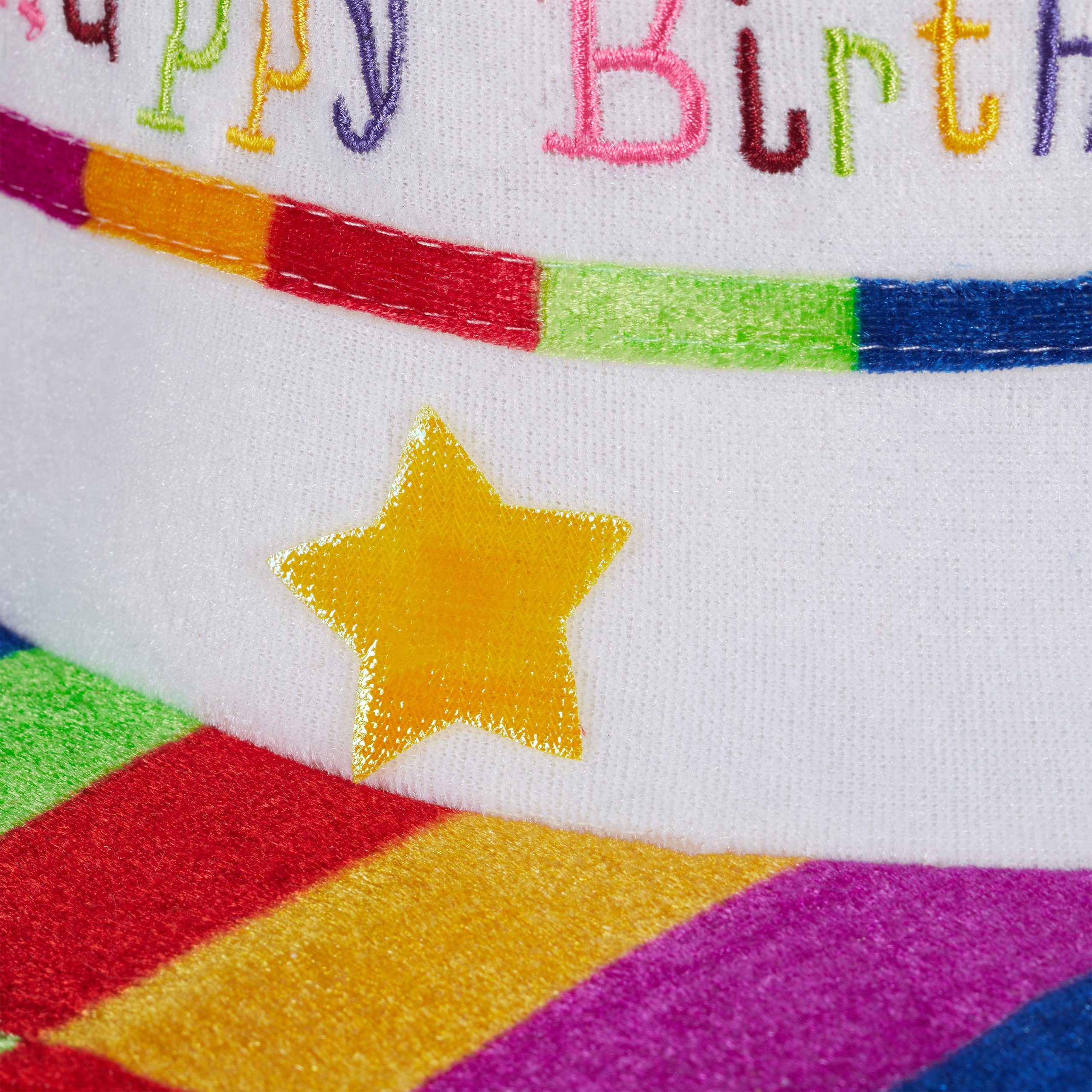 relaxdays Aufblasbares Partyzubehör 4 x Happy Birthday Hut in Tortenform