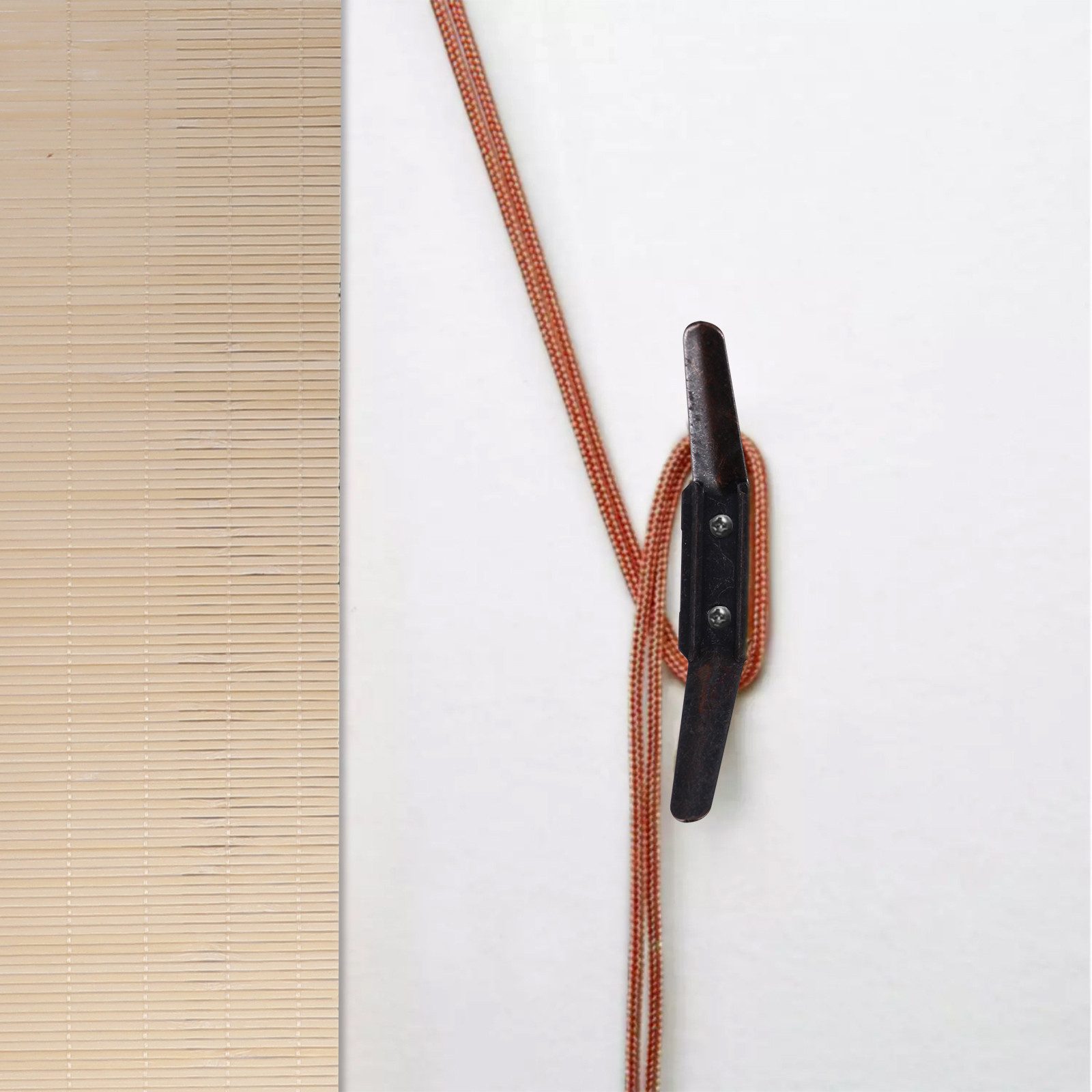 Seitenzugrollo Bambus Raffrollo Sonnenschutz Sichtschutz Rollo, für Fenster und Türen, BlingBin, verdunkelnd, Haken, Frei hängend, Können mit Haken befestigt werden, Er kann als Fensterabdeckung, Sichtschutzrollo, Sonnenrollo