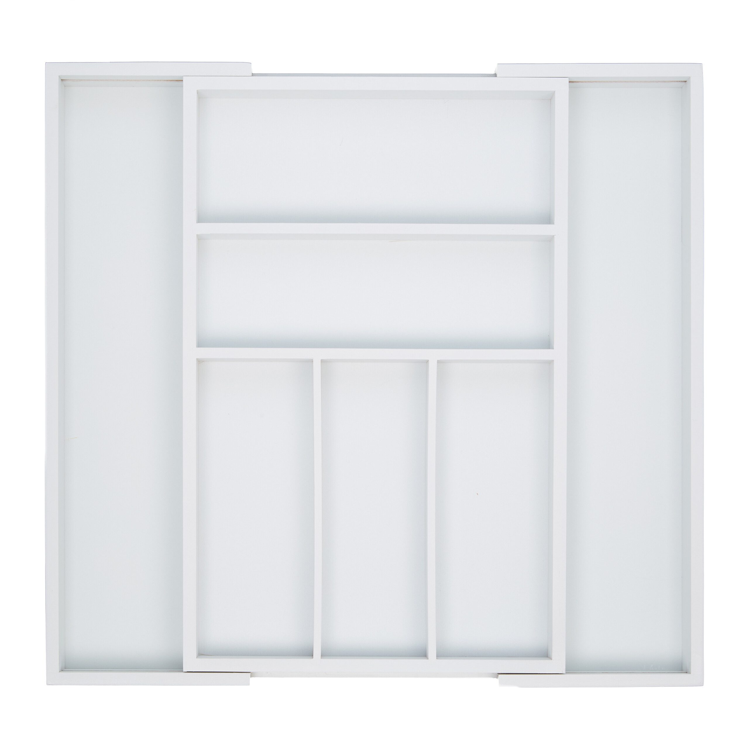 relaxdays Besteckkasten Besteckeinsatz Bambus weiß günstig online kaufen