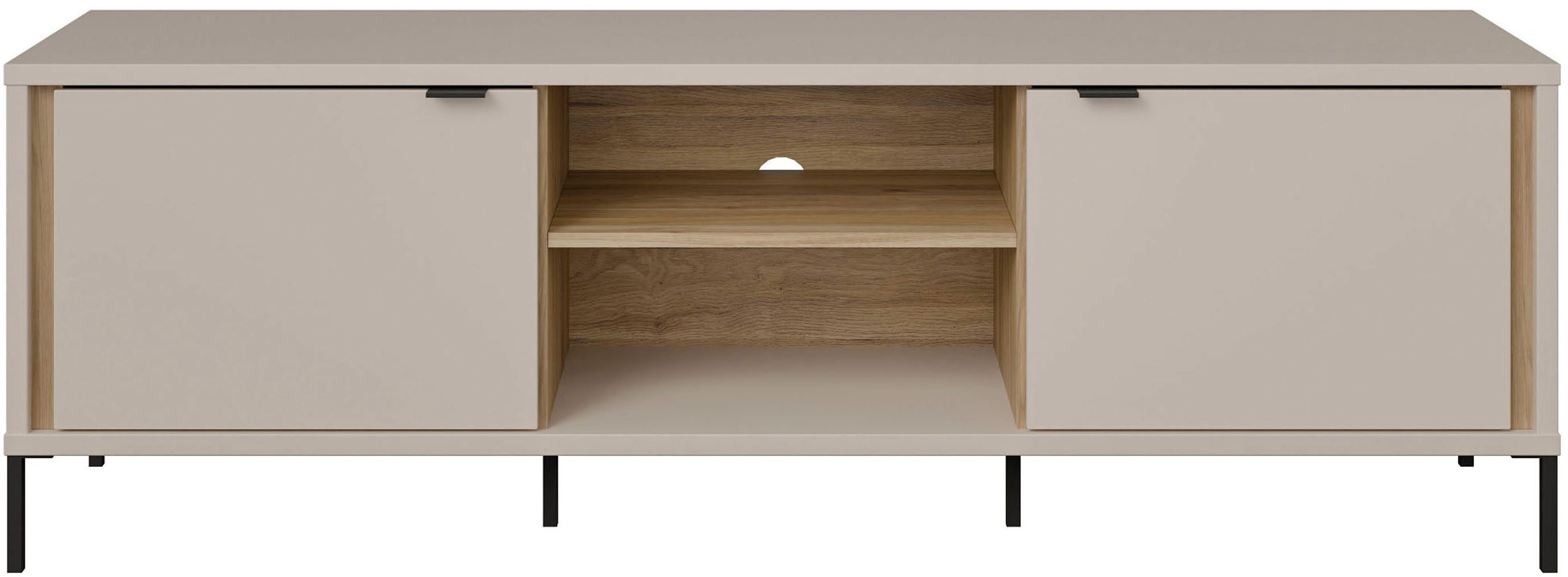 FORTE TV-Board Forte Seravel TV Schrank 160, Elegantes Lowboard, Beleuchtung optional, B/H/T 158,8/52/41,5 offener Stauraum – Bild 3 von 5
