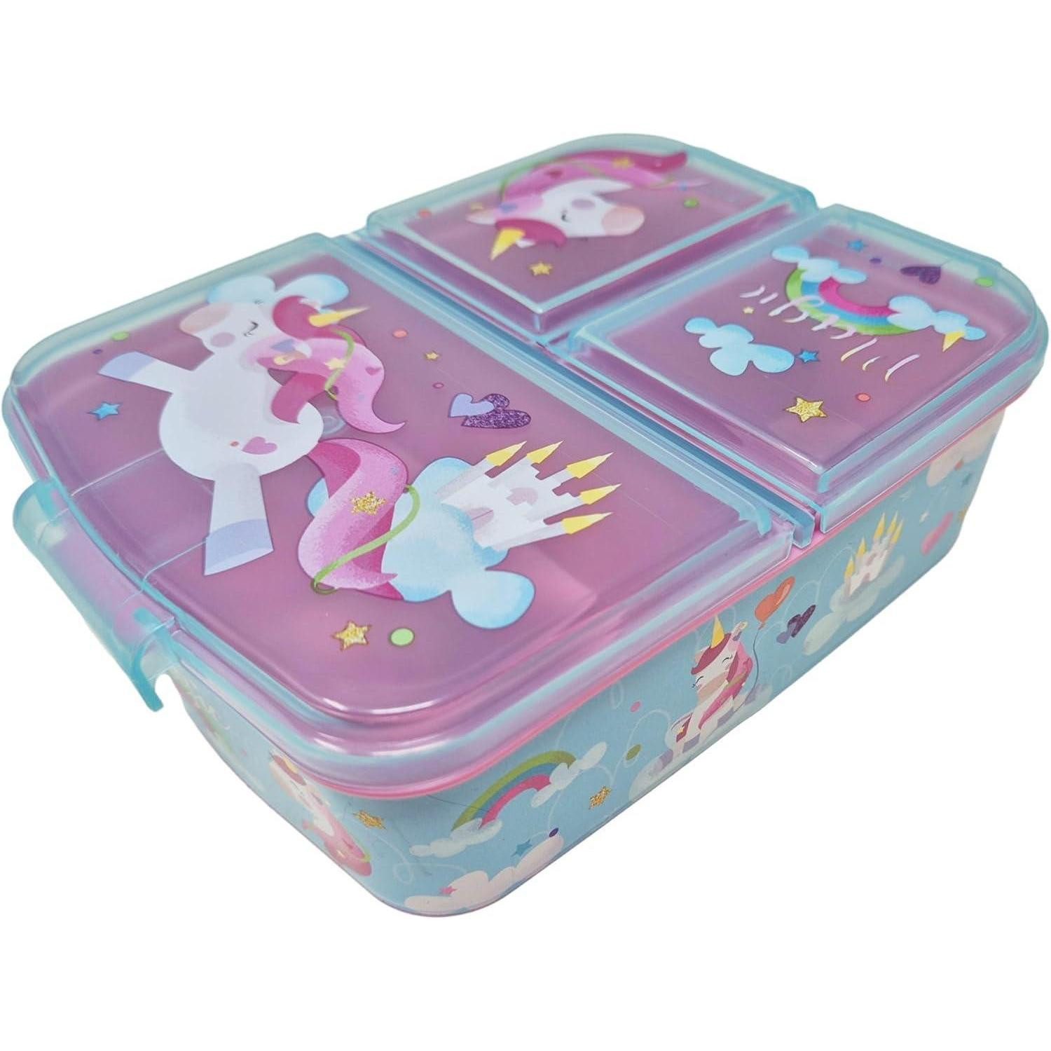 LuxusKollektion Lunchbox Brotdose Kinder Lunchbox Sandwichbox Fächer BPAfrei Unicorn A1