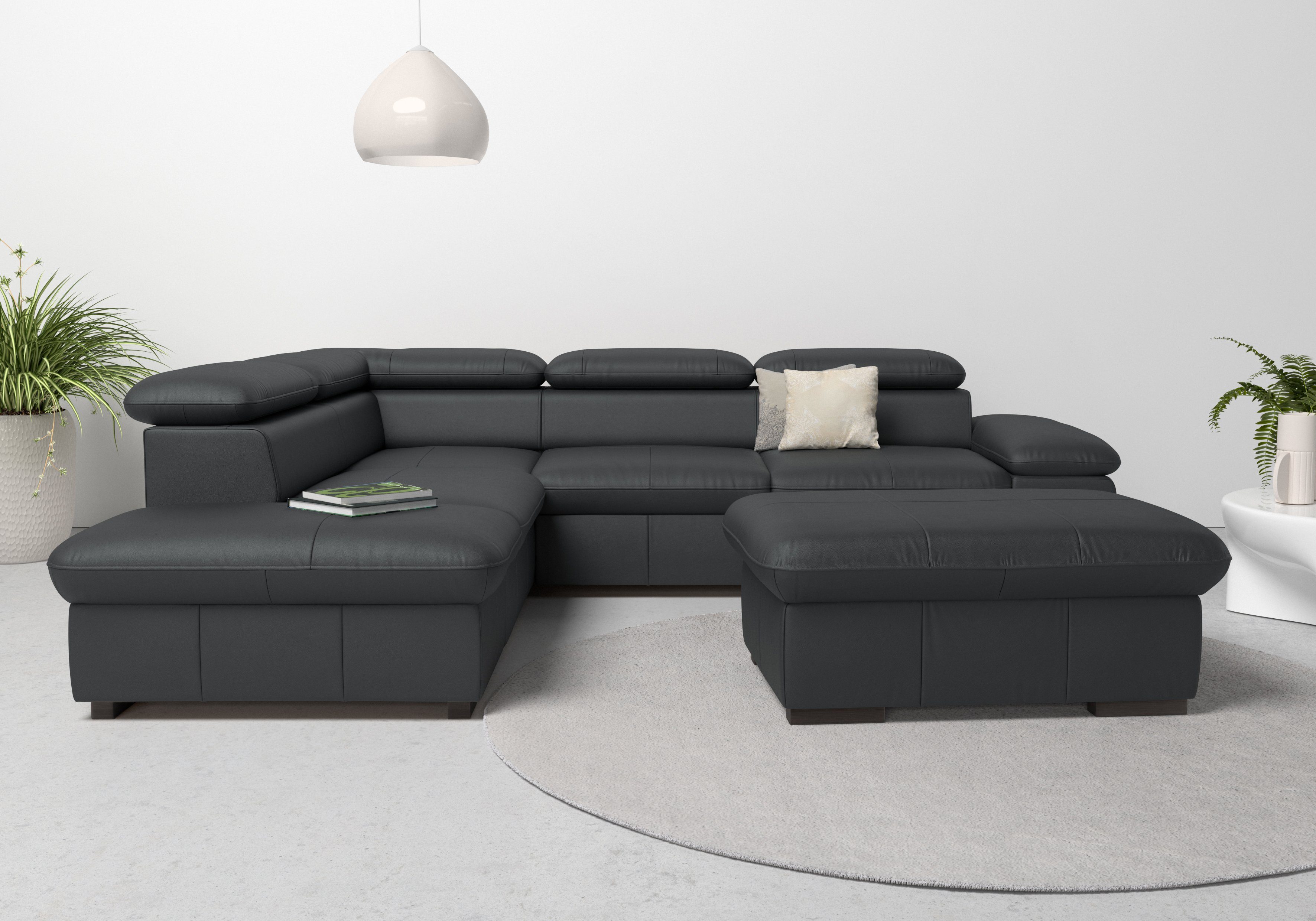 Home affaire Ecksofa Alberto L-Form, mit Kopfteilverstellung, wahlweise mit Bettfunktion