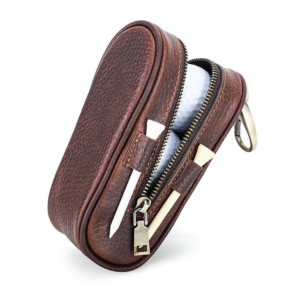 YUBRO-STUDIO Golfballtasche Leder Golfball Tasche Schlüsselanhänger günstig online kaufen