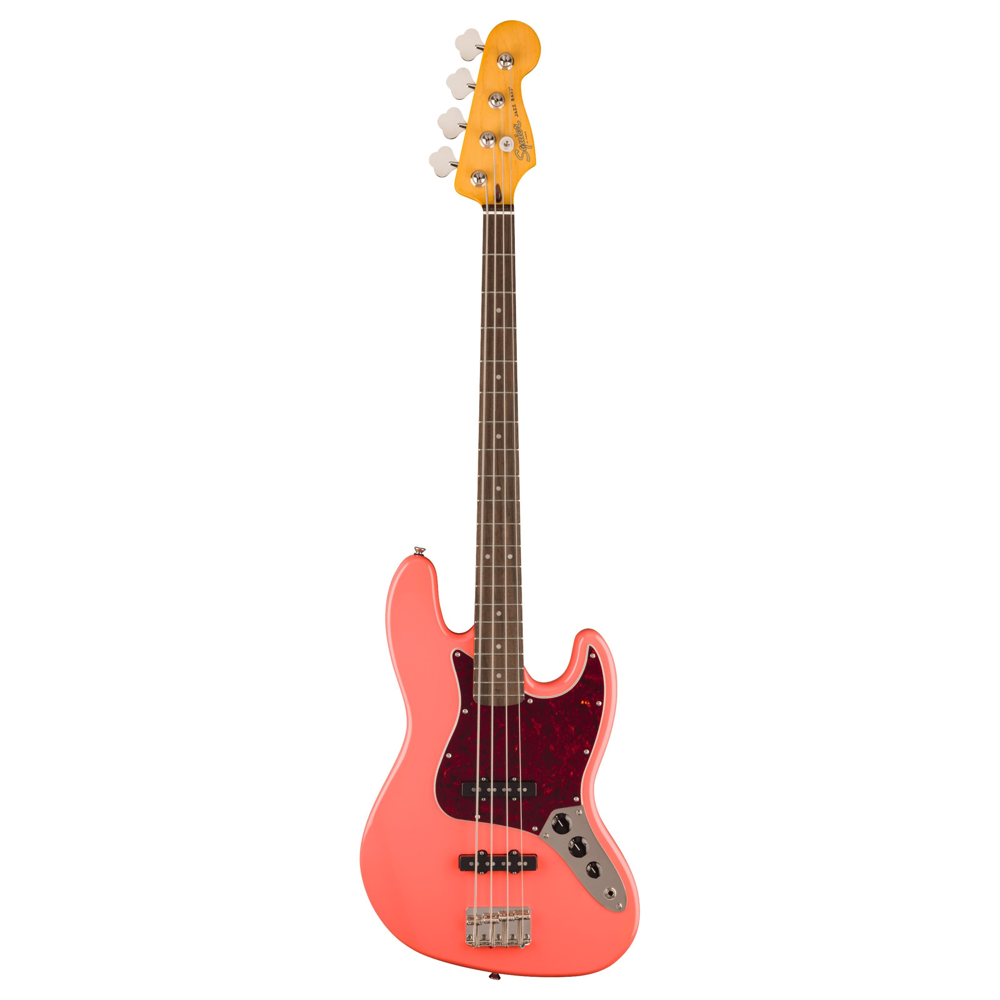 Squier E-Bass, E-Bässe, 4-Saiter E-Bässe, Classic Vibe 60s Jazz Bass LRL Tahitian Coral - E-Bass