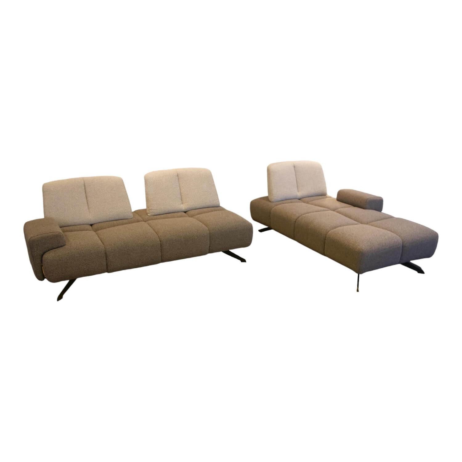 WK WOHNEN Polstergarnitur Ecksofa Garnitur WK 515 Joker Stoff Cosmo Anthrazit Light Mit