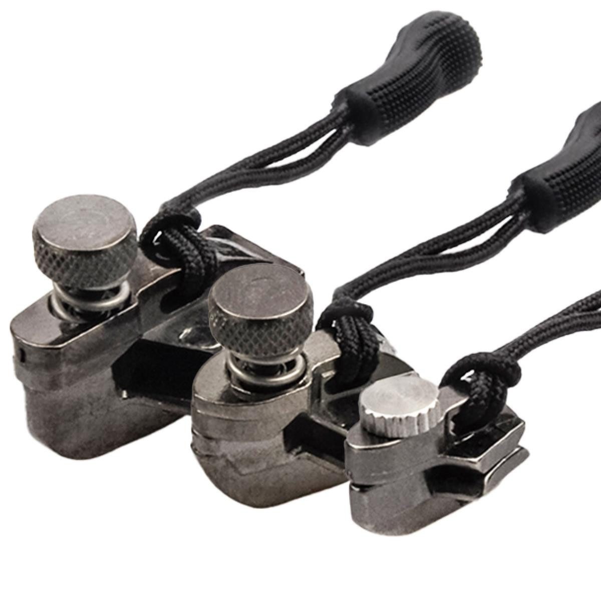 Munkees Reißverschluss FixnZip, 3er-Pack S,L,M, Graphit, Werkzeuglose Reißverschlussreparatur, ohne Nähen, universell