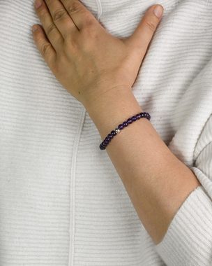 MayTree Armband Amethyst, 19-21 cm, mit Geschenkverpackung (Stück, 1-tlg), mit einer Perle aus 925Silber