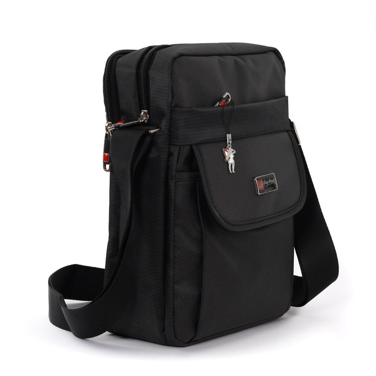 BAG STREET Umhängetasche Bag Street Damen Herren Umhängetasche (Umhängetasche), Herren, Damen Umhängetasche, Flugbegleiter Polyester, schwarz 22x27cm