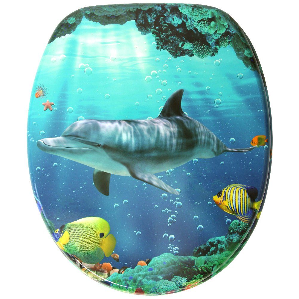 Sanilo WC-Sitz Delphin Korallen, universell, leichte günstig online kaufen