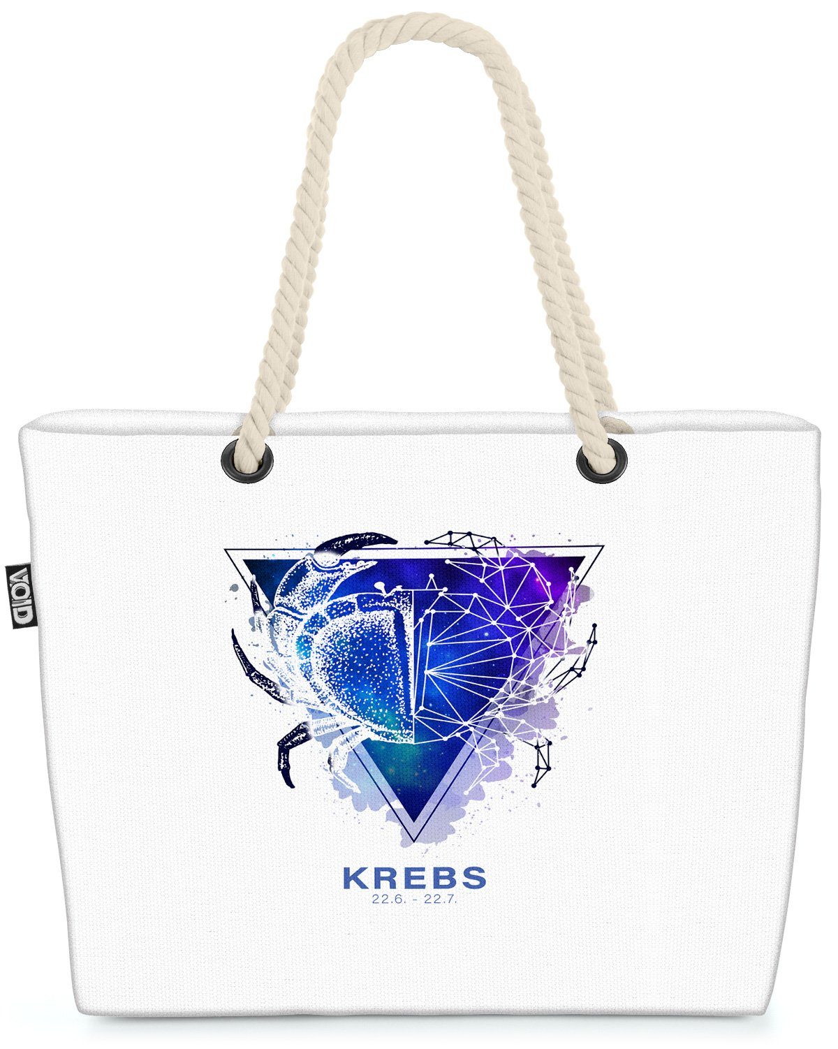 Widder Stier Sternzeichen Zwillinge Krebs Krebs VOID Sterne Löwe Strandtasche (1-tlg), Horoskop