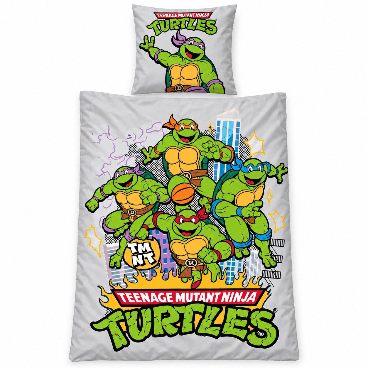 Teenage Mutant Ninja Turtles Kinderbettwäsche Teenage Mutant Ninja Turtles Bettwäsche Set für Kinder 135-140/200 cm, 2 teilig