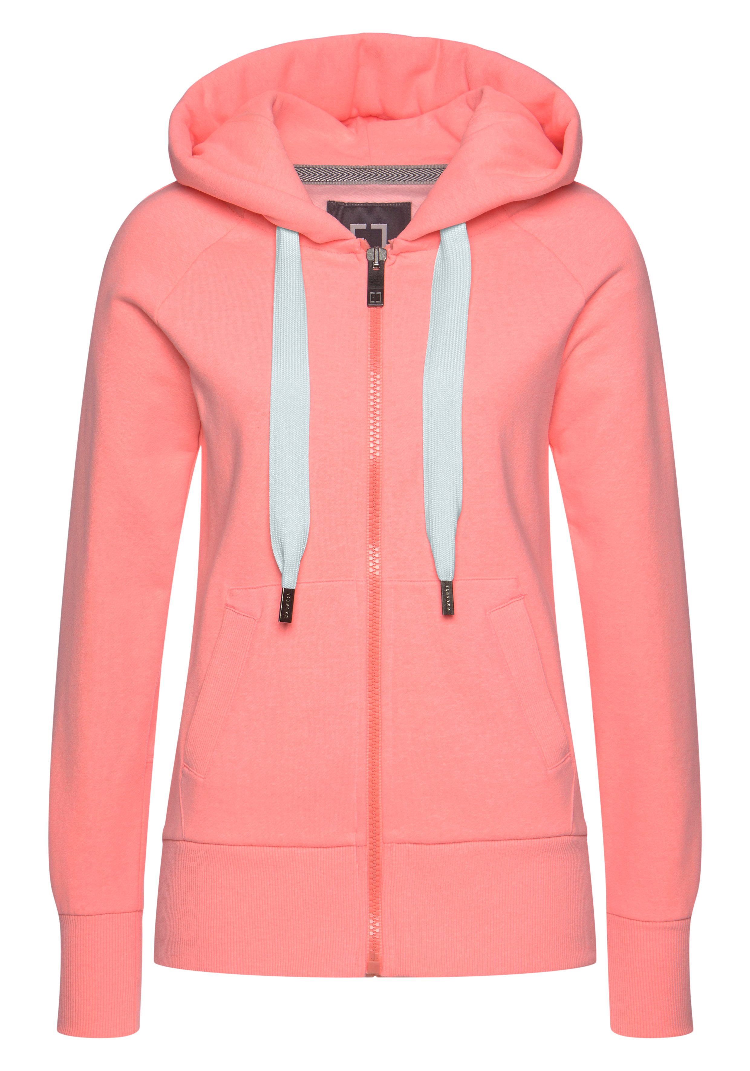 Elbsand Kapuzensweatjacke Kelda mit Logoprint und Taschen, lässige Freizeitjacke, sportlich-casual