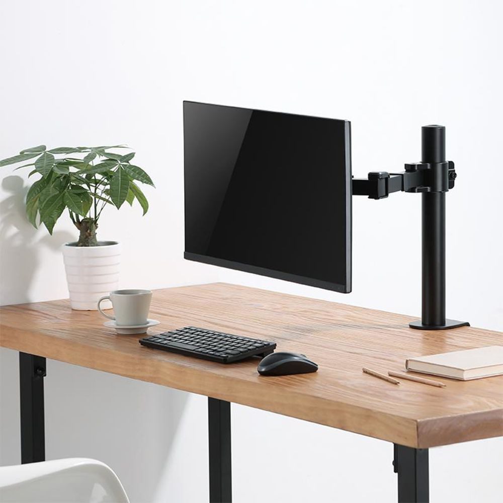 LogiLink Monitor-Halterung BP0105, (bis 32,00 Zoll, 1x Halterung, 1-tlg., Monitorhalterung 17–32", neigen drehen schwenken Arm 380 mm VESA max.9kg PC)